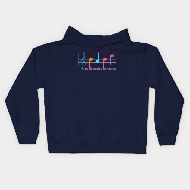 Music Behind Memories Kids Hoodie by AJ Designz